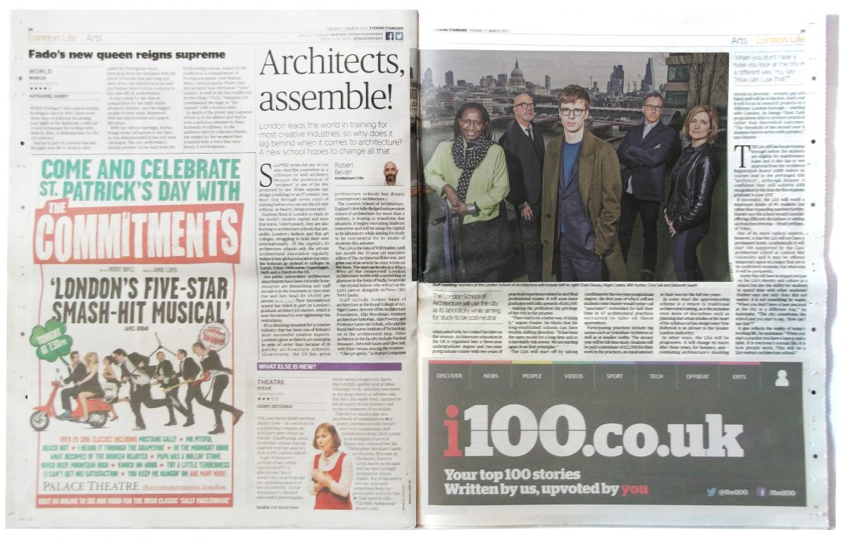 Elsie Owusu, Nigel Coates, Will Hunter, Clive Sall and Deborah Saunt (Picture: Matt Writtle, Evening Standard)