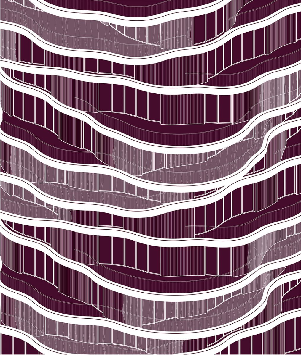 Limited edition print of La Folie Divine in Montpellier, France, by Farshid Moussavi Architecture